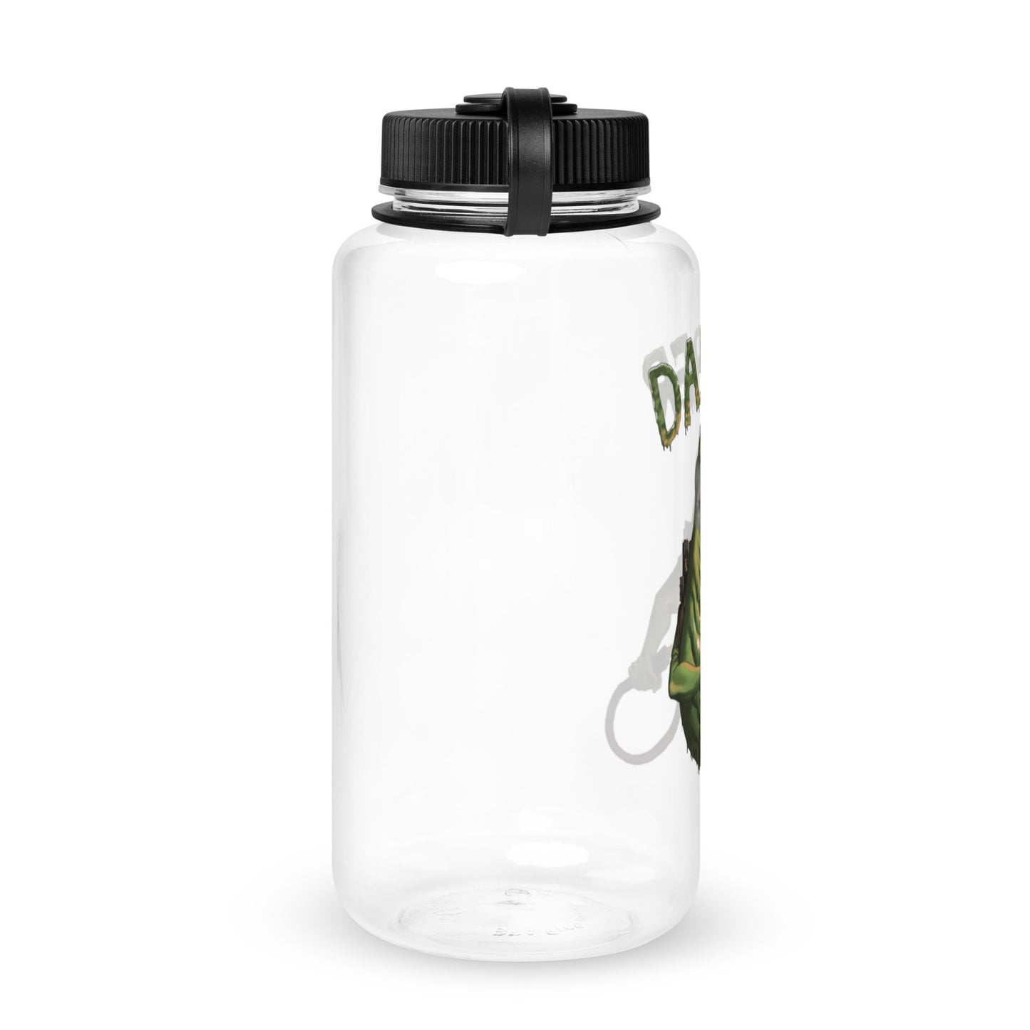 Wide mouth plastic water bottle