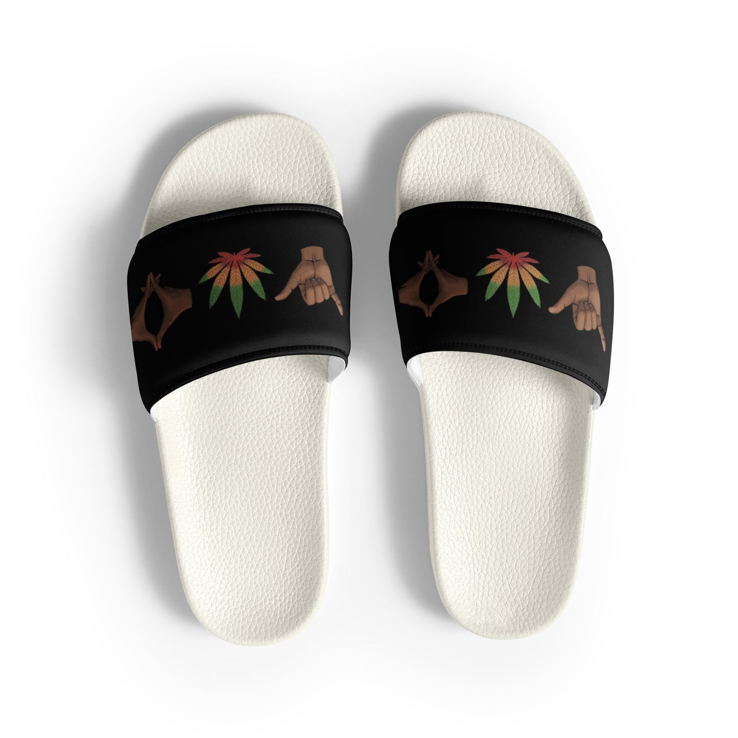 Men’s black slides