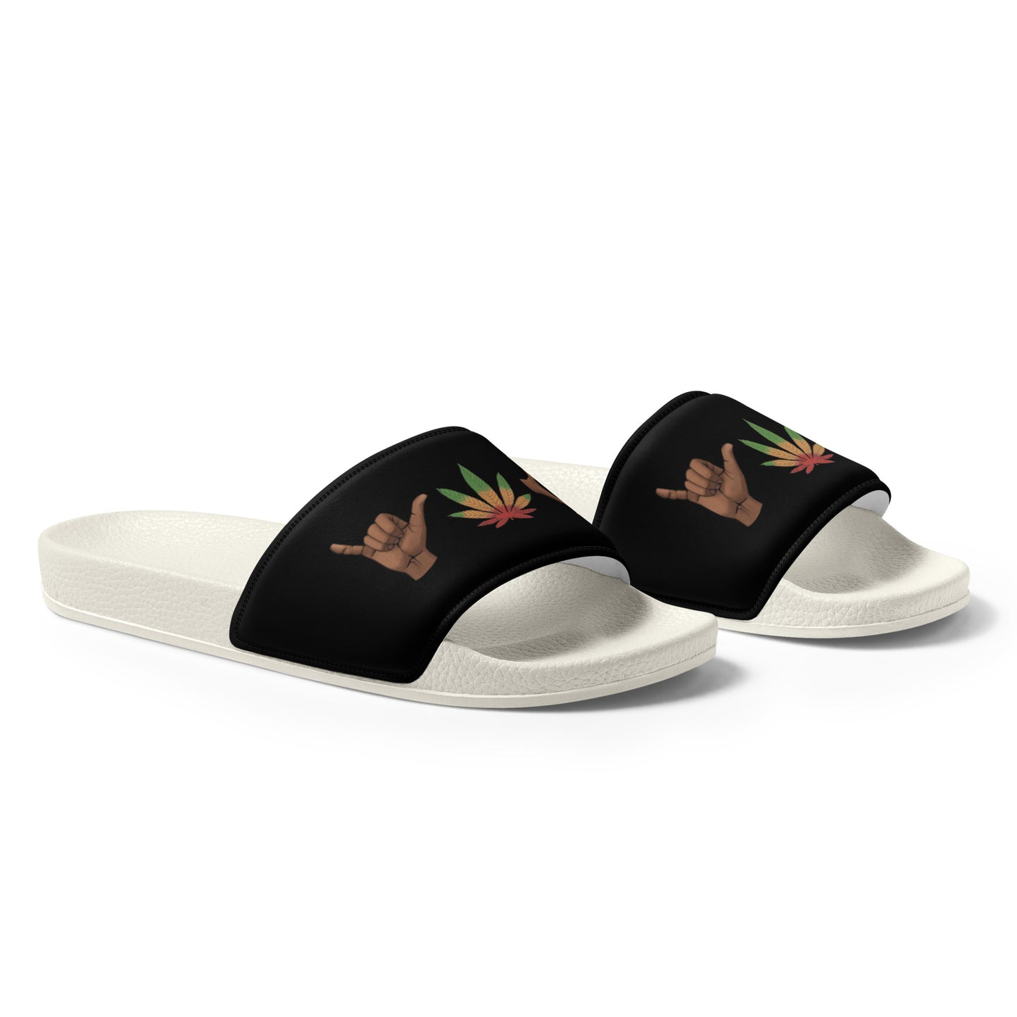 Men’s black slides