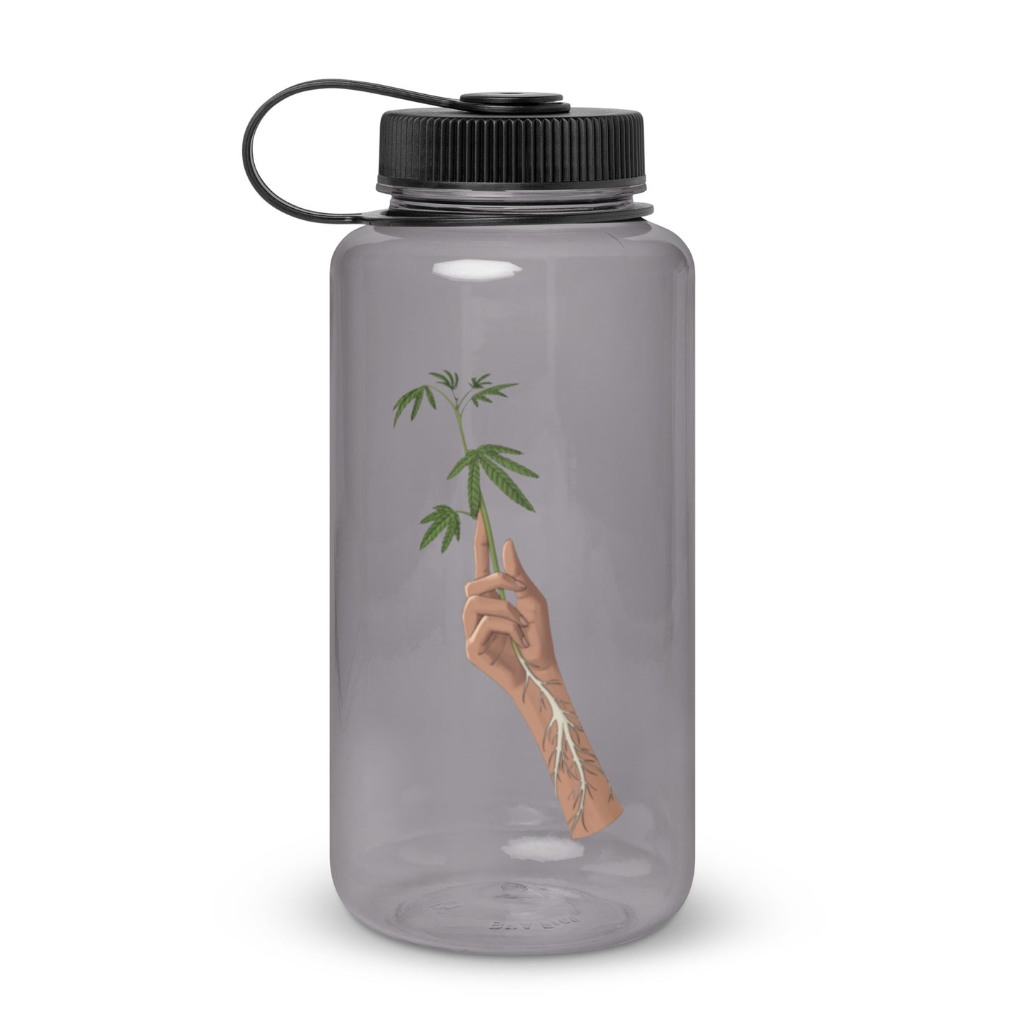 Wide mouth plastic water bottle