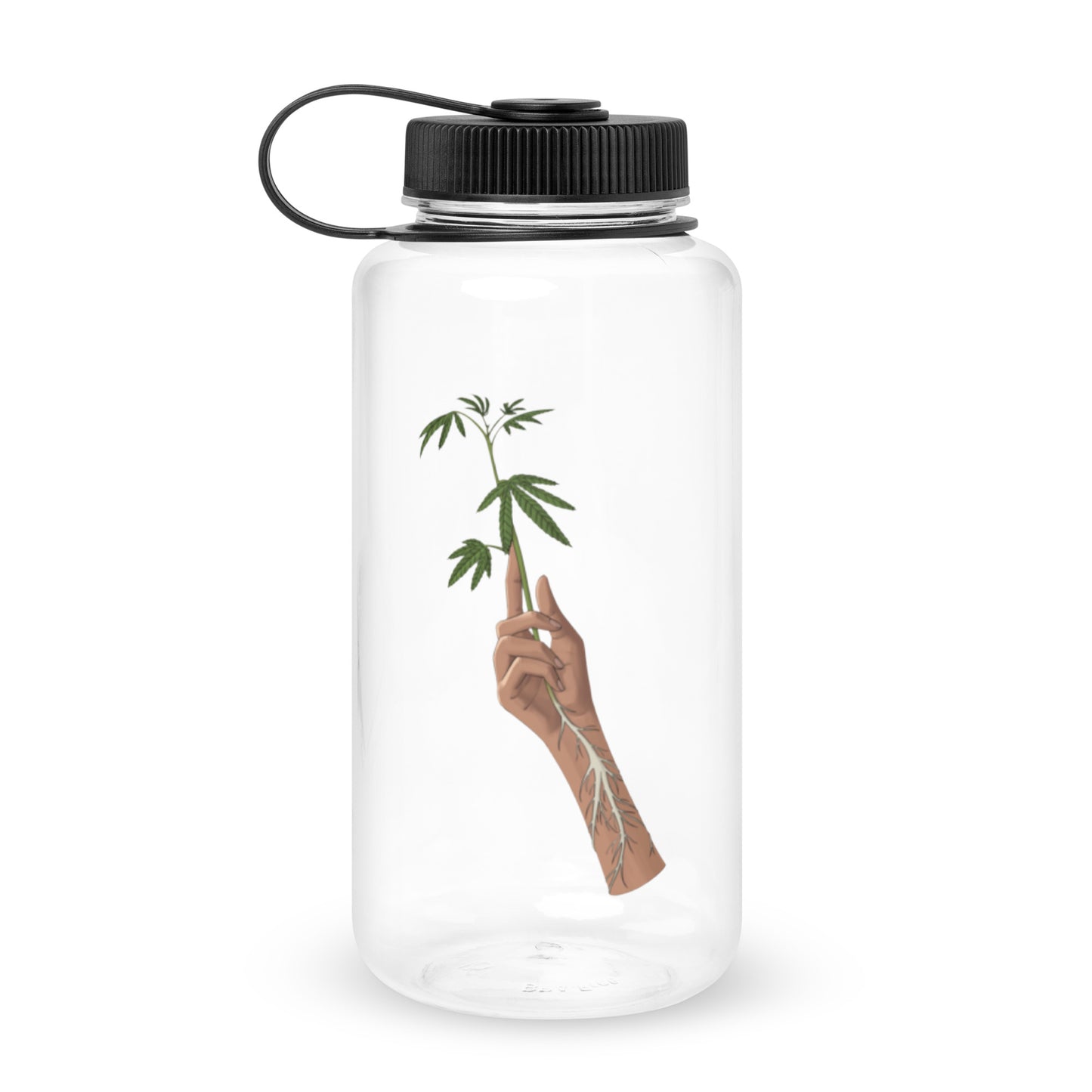 Wide mouth plastic water bottle