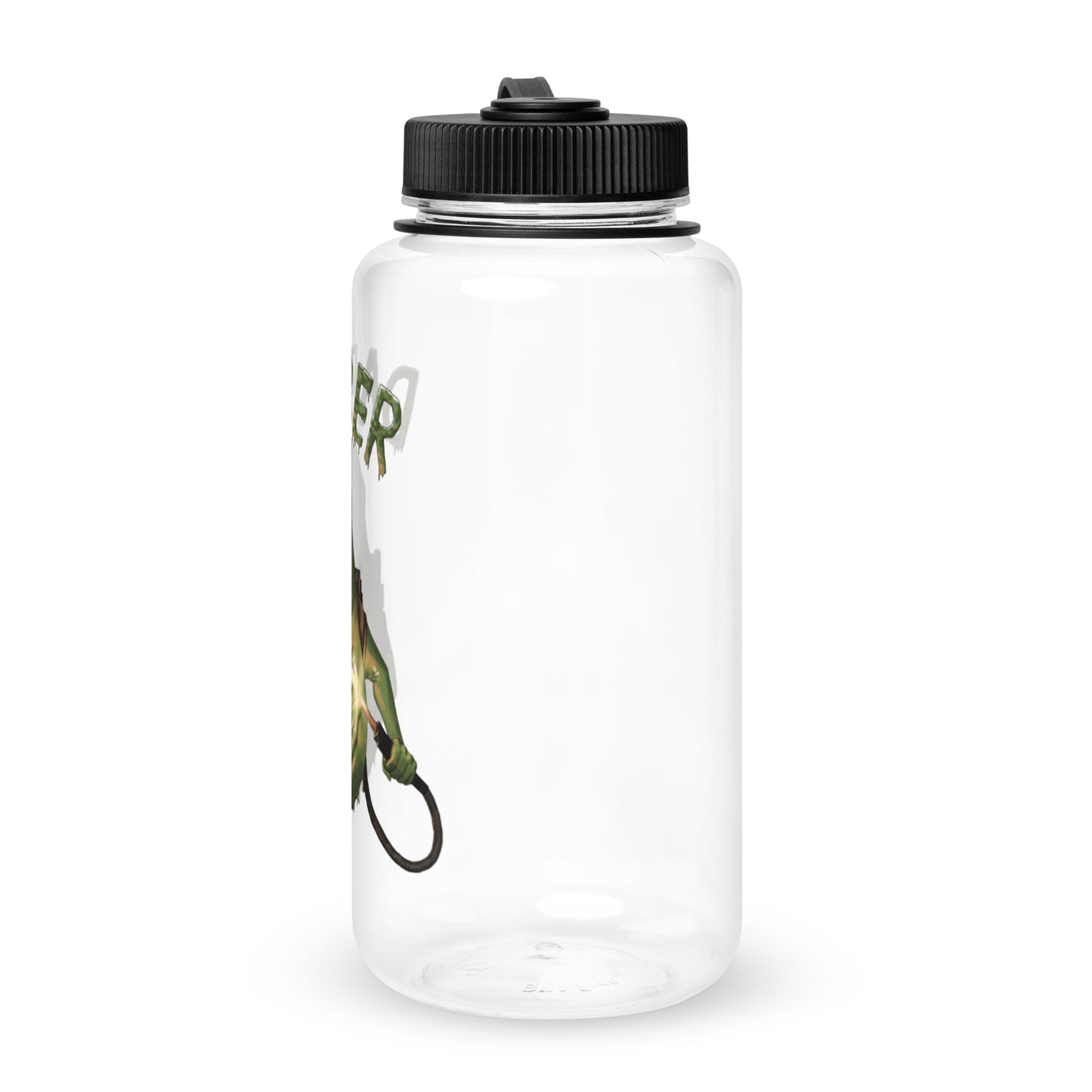 Wide mouth plastic water bottle