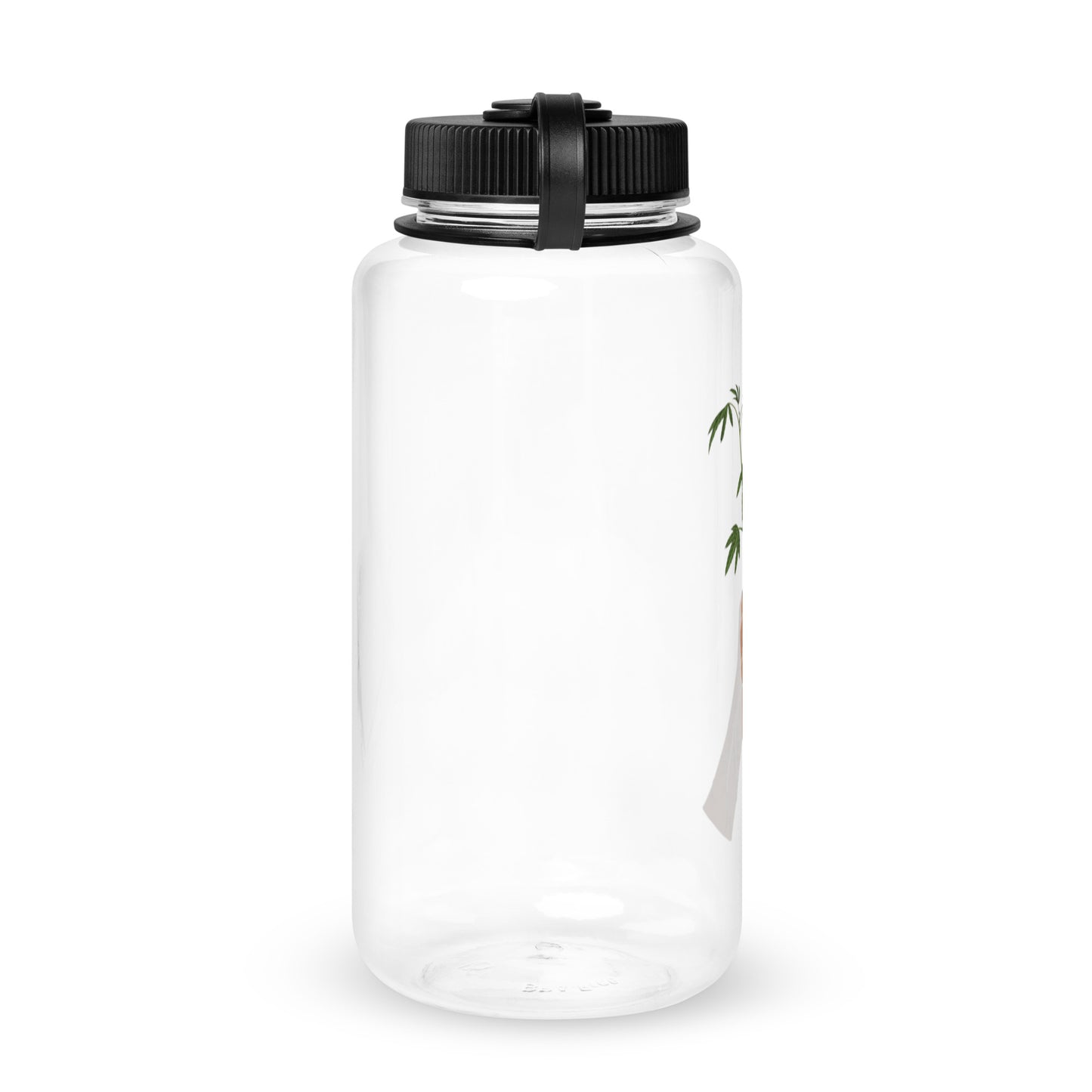 Wide mouth plastic water bottle